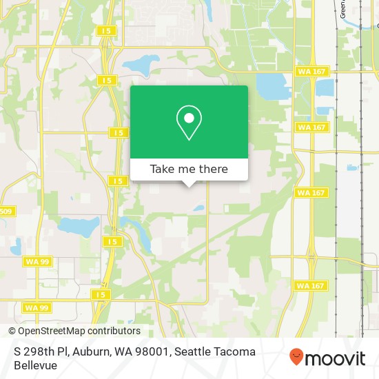 Mapa de S 298th Pl, Auburn, WA 98001