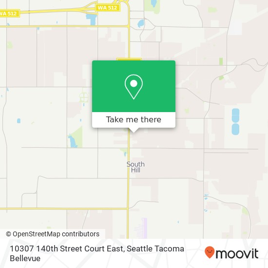 Mapa de 10307 140th Street Court East, 10307 140th St Ct E, Puyallup, WA 98374, USA