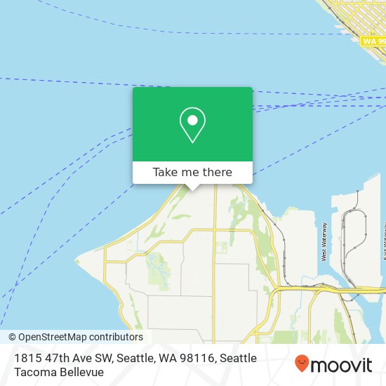 Mapa de 1815 47th Ave SW, Seattle, WA 98116