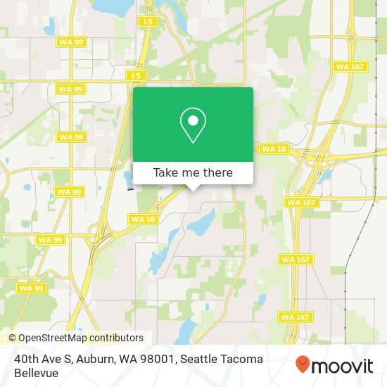 Mapa de 40th Ave S, Auburn, WA 98001