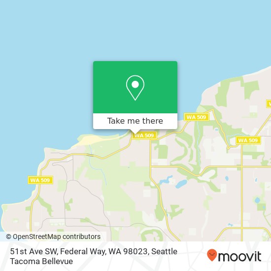 Mapa de 51st Ave SW, Federal Way, WA 98023