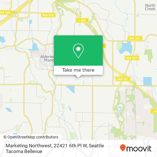 Mapa de Marketing Northwest, 22421 6th Pl W