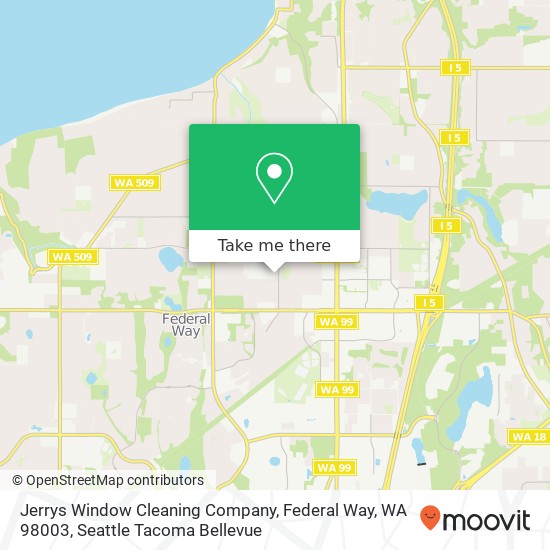 Mapa de Jerrys Window Cleaning Company, Federal Way, WA 98003