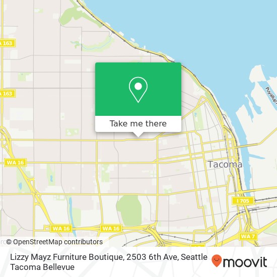 Mapa de Lizzy Mayz Furniture Boutique, 2503 6th Ave