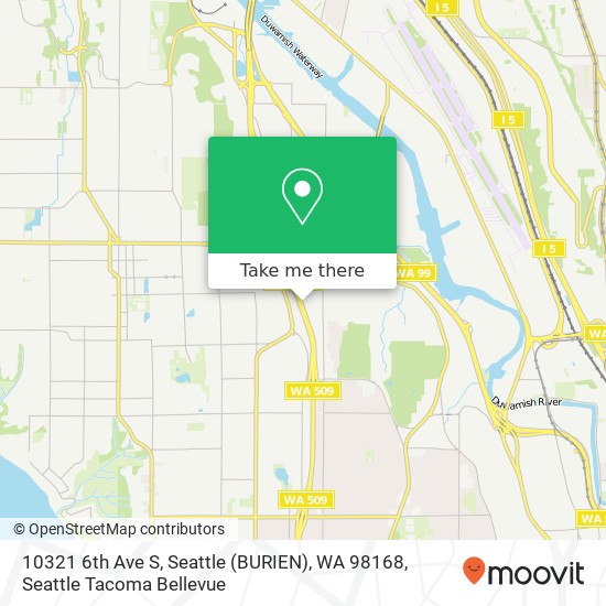 Mapa de 10321 6th Ave S, Seattle (BURIEN), WA 98168