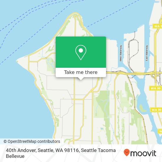 Mapa de 40th Andover, Seattle, WA 98116