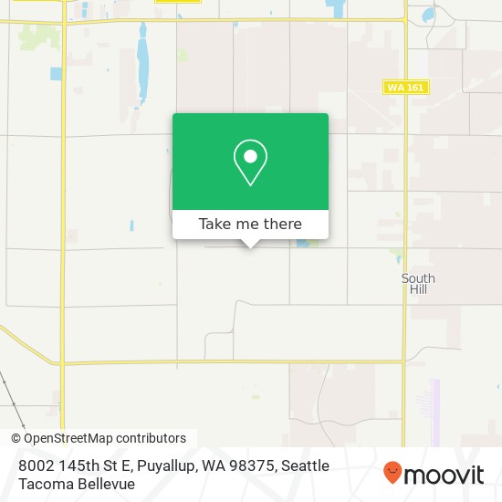 Mapa de 8002 145th St E, Puyallup, WA 98375