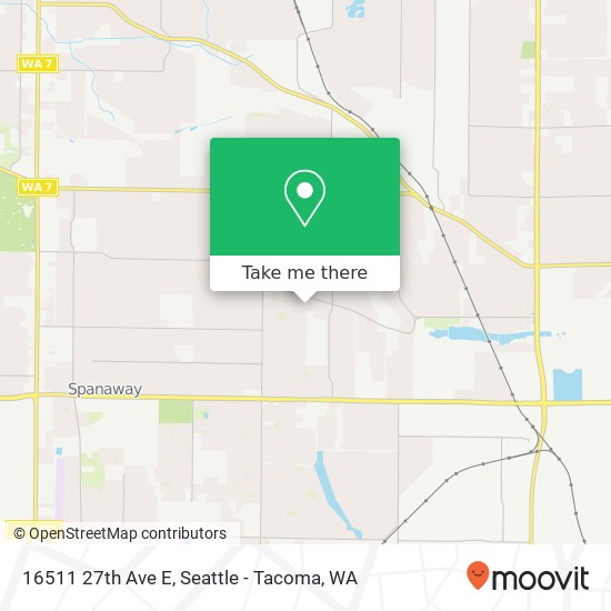 Mapa de 16511 27th Ave E, Tacoma, WA 98445