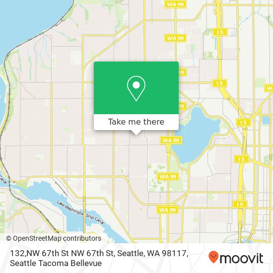 Mapa de 132,NW 67th St NW 67th St, Seattle, WA 98117