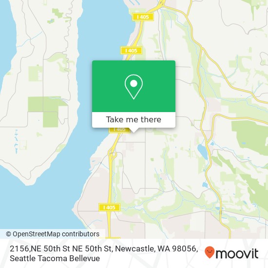 Mapa de 2156,NE 50th St NE 50th St, Newcastle, WA 98056