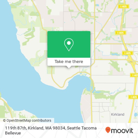 Mapa de 119th 87th, Kirkland, WA 98034