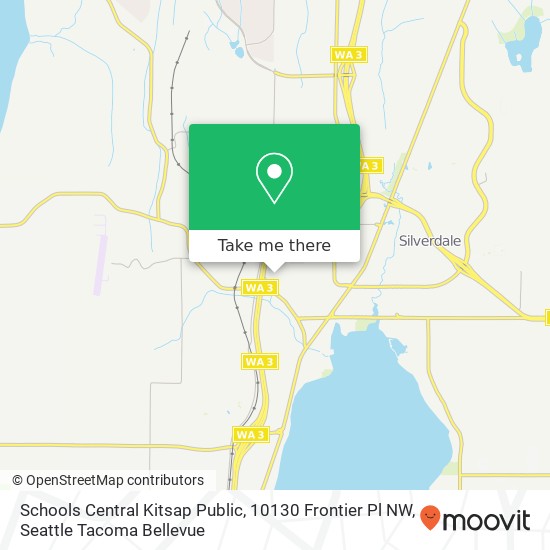 Mapa de Schools Central Kitsap Public, 10130 Frontier Pl NW