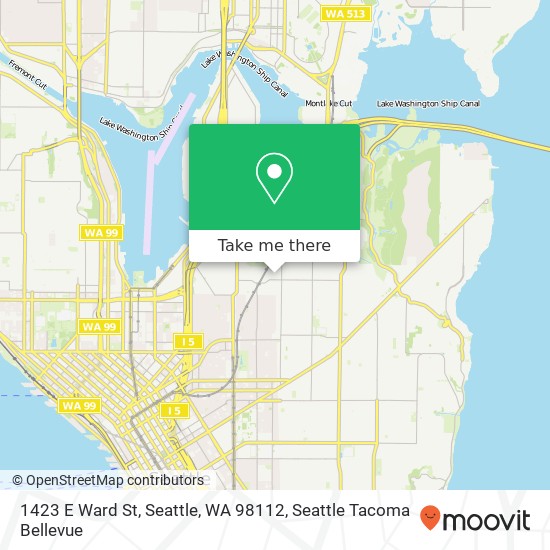 Mapa de 1423 E Ward St, Seattle, WA 98112