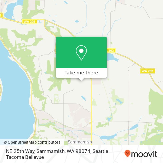 Mapa de NE 25th Way, Sammamish, WA 98074