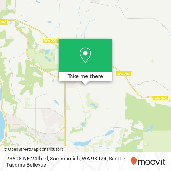 Mapa de 23608 NE 24th Pl, Sammamish, WA 98074