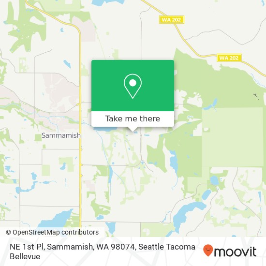 Mapa de NE 1st Pl, Sammamish, WA 98074