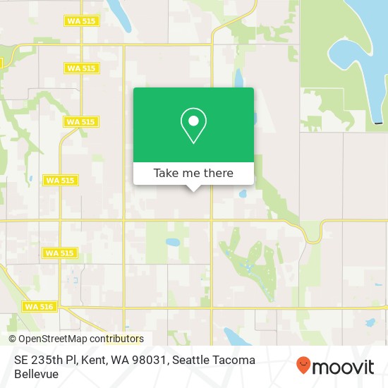 SE 235th Pl, Kent, WA 98031 map