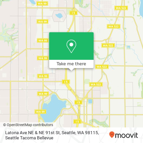 Latona Ave NE & NE 91st St, Seattle, WA 98115 map