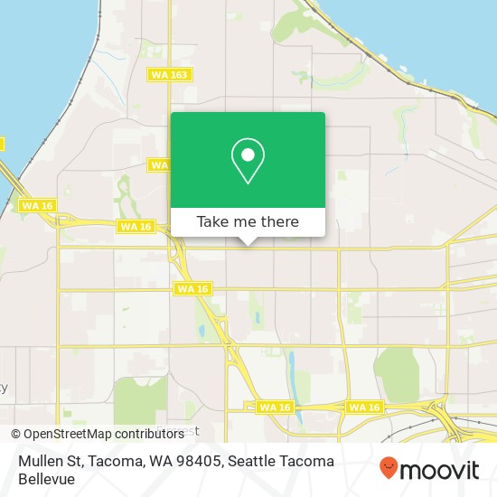 Mapa de Mullen St, Tacoma, WA 98405