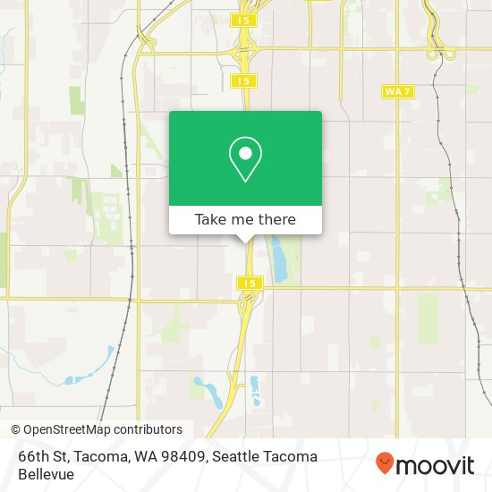 Mapa de 66th St, Tacoma, WA 98409