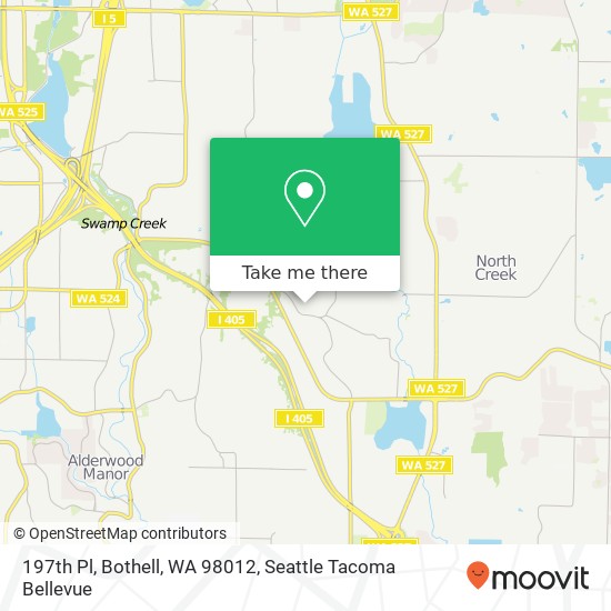 Mapa de 197th Pl, Bothell, WA 98012