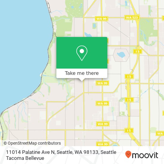 Mapa de 11014 Palatine Ave N, Seattle, WA 98133