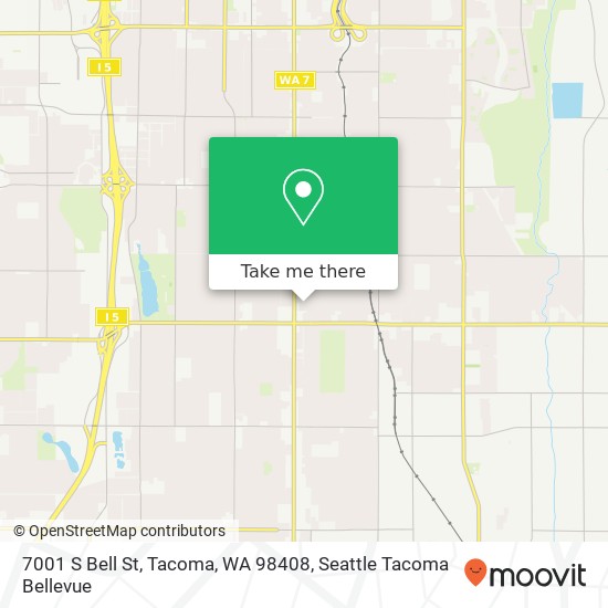 Mapa de 7001 S Bell St, Tacoma, WA 98408