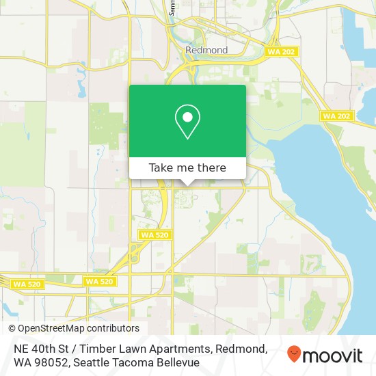 Mapa de NE 40th St / Timber Lawn Apartments, Redmond, WA 98052