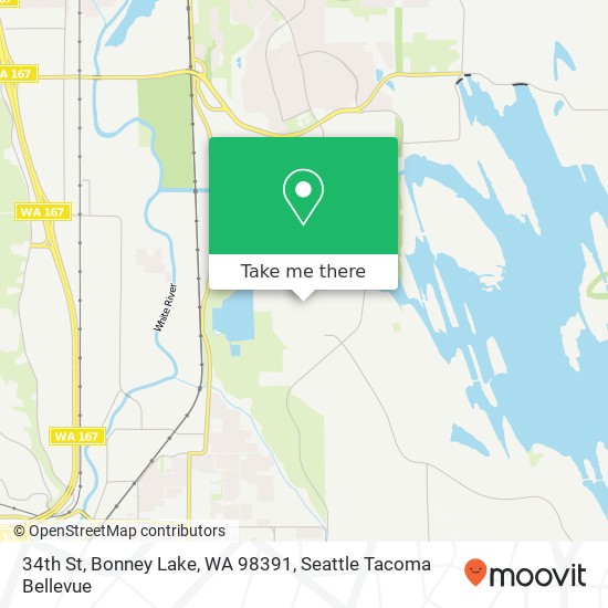 Mapa de 34th St, Bonney Lake, WA 98391