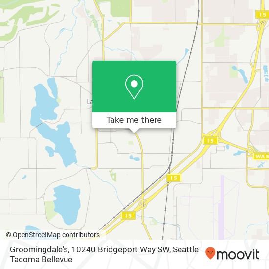Mapa de Groomingdale's, 10240 Bridgeport Way SW