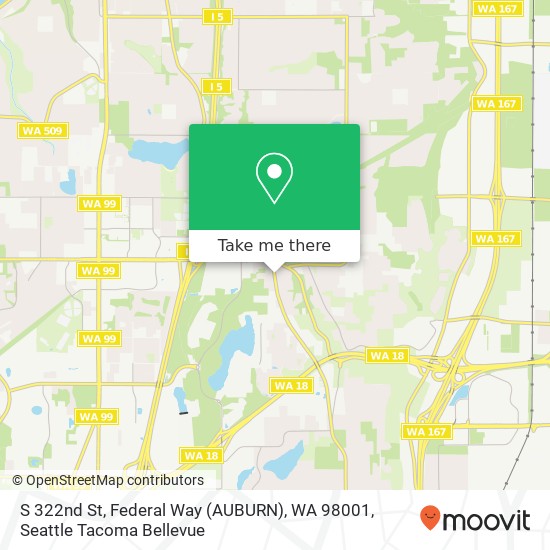 S 322nd St, Federal Way (AUBURN), WA 98001 map