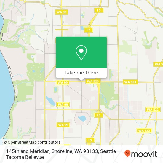 145th and Meridian, Shoreline, WA 98133 map