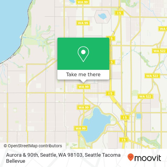 Mapa de Aurora & 90th, Seattle, WA 98103