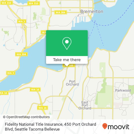 Fidelity National Title Insurance, 450 Port Orchard Blvd map