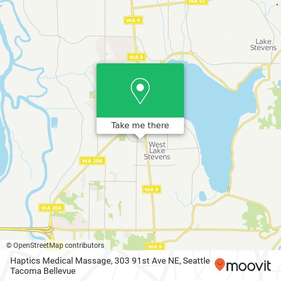 Mapa de Haptics Medical Massage, 303 91st Ave NE