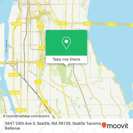 Mapa de 3847 24th Ave S, Seattle, WA 98108