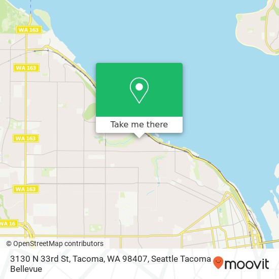 Mapa de 3130 N 33rd St, Tacoma, WA 98407