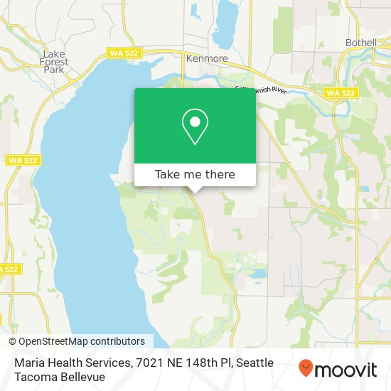 Maria Health Services, 7021 NE 148th Pl map