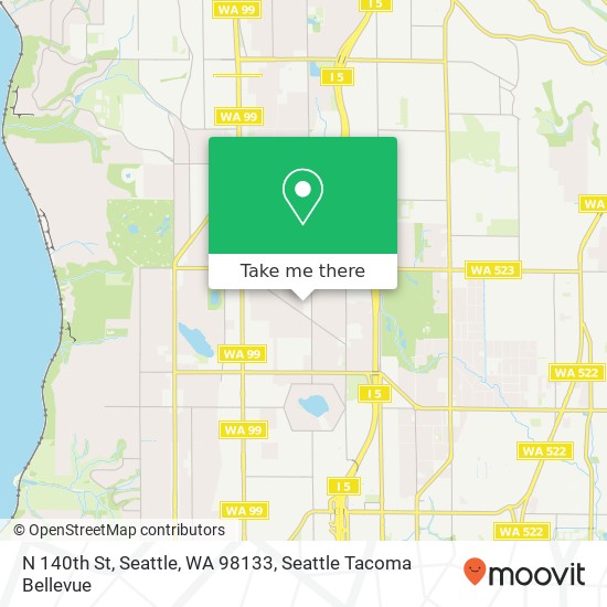 Mapa de N 140th St, Seattle, WA 98133