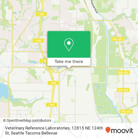 Mapa de Veterinary Reference Laboratories, 12815 NE 124th St