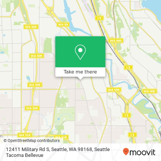 Mapa de 12411 Military Rd S, Seattle, WA 98168