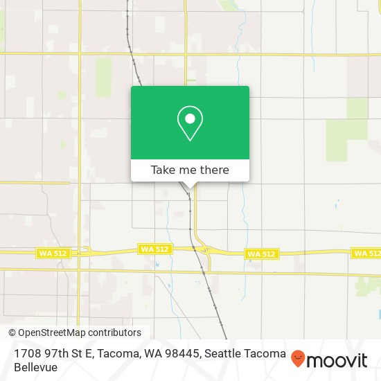 Mapa de 1708 97th St E, Tacoma, WA 98445