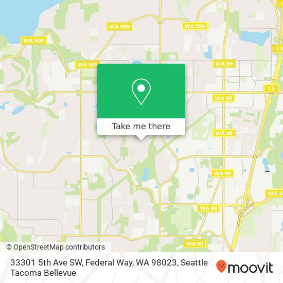 Mapa de 33301 5th Ave SW, Federal Way, WA 98023