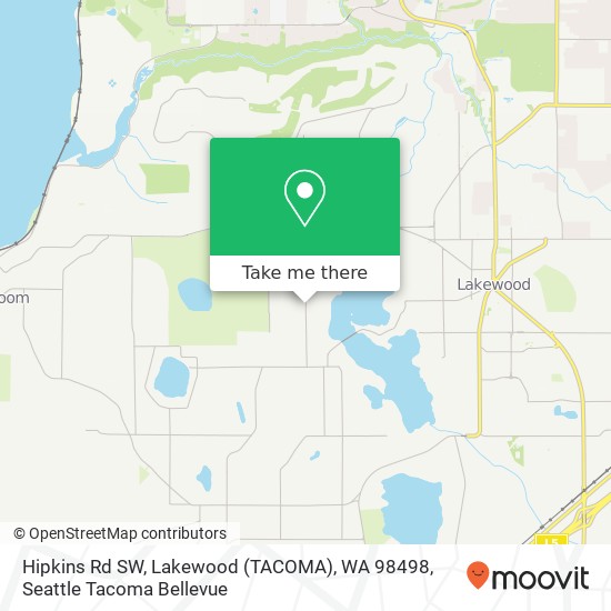 Hipkins Rd SW, Lakewood (TACOMA), WA 98498 map