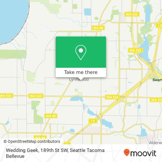 Mapa de Wedding Geek, 189th St SW