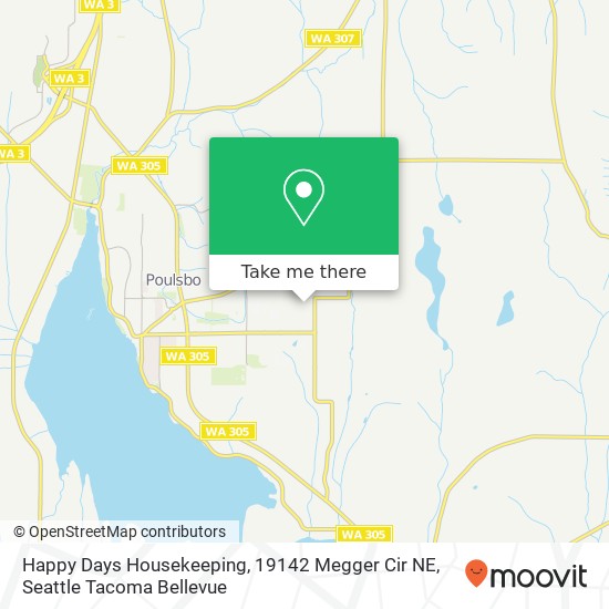 Mapa de Happy Days Housekeeping, 19142 Megger Cir NE