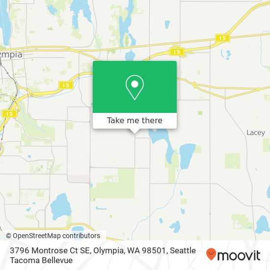 Mapa de 3796 Montrose Ct SE, Olympia, WA 98501