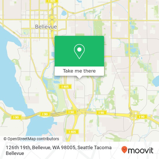 126th 19th, Bellevue, WA 98005 map