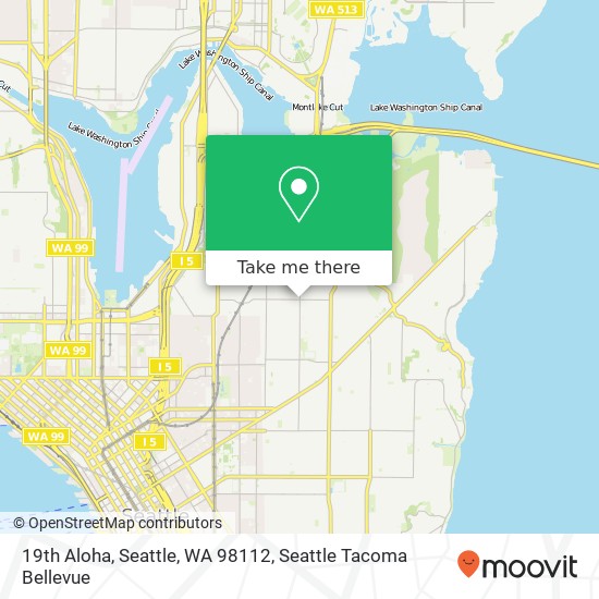 Mapa de 19th Aloha, Seattle, WA 98112