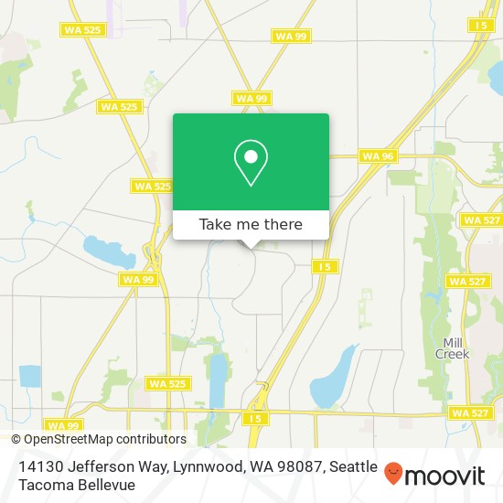 Mapa de 14130 Jefferson Way, Lynnwood, WA 98087